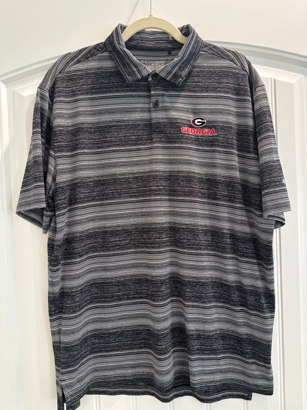 Gray Striped Georgia Polo